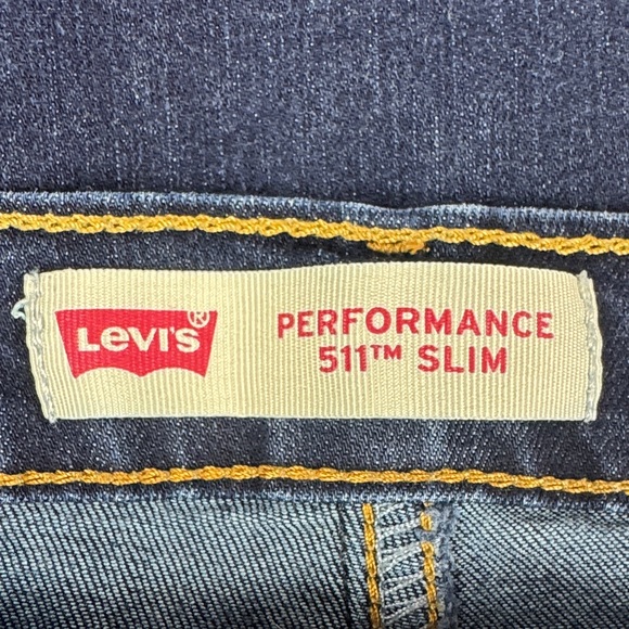 Levi's 511 Performance Slim Dark Blue Denim Jeans - Picture 5 of 10